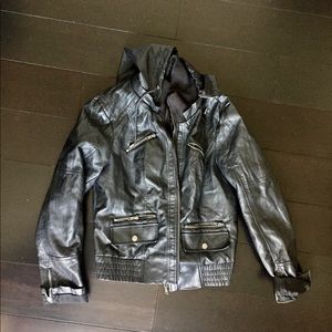 Black Noir black leather jacket size M